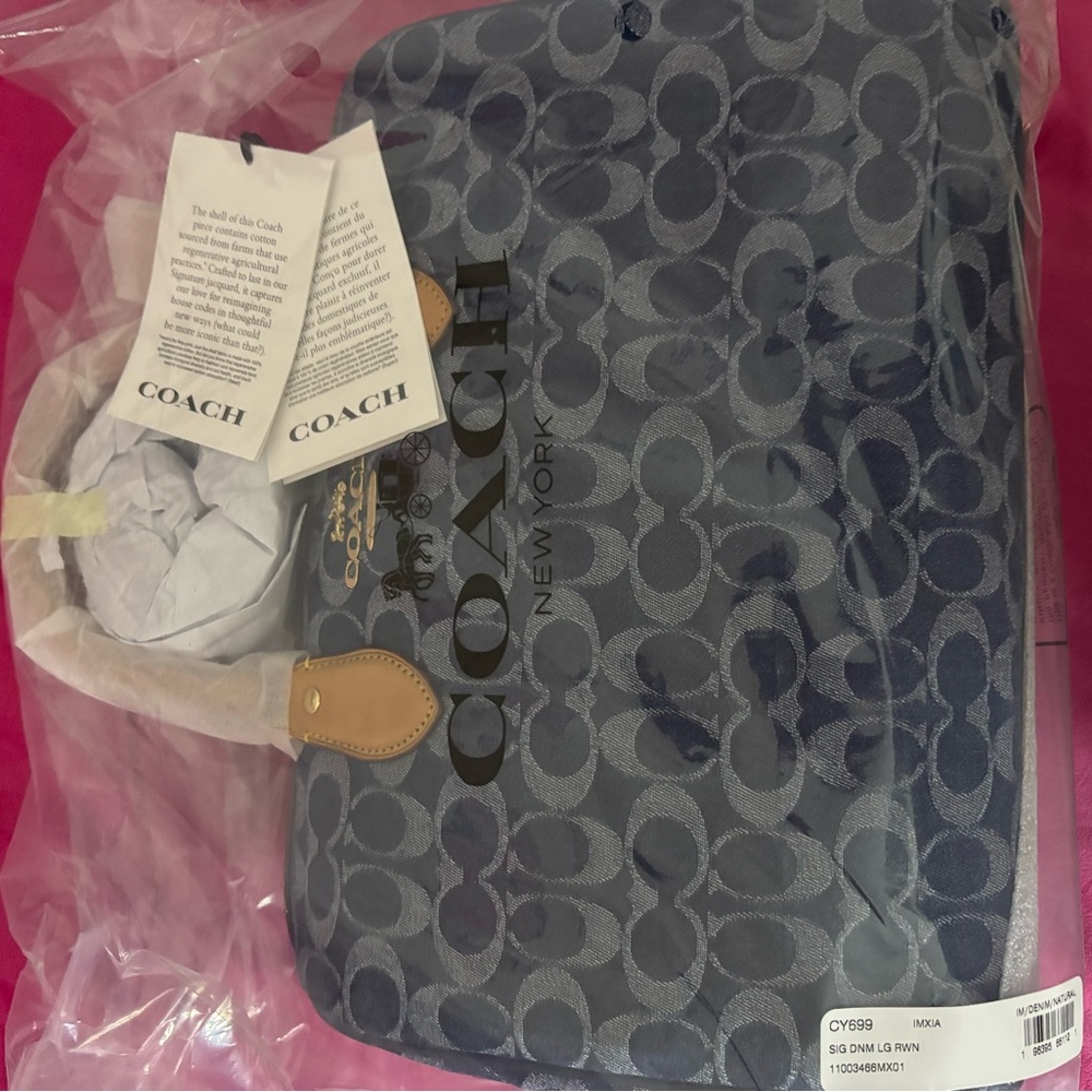 Coach Denim Large Rowan Bag 

New with tags